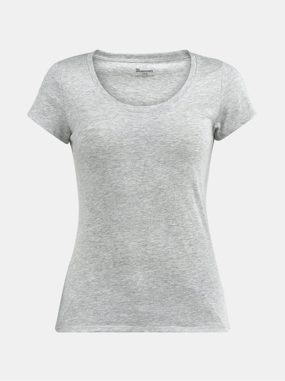 WOMENS GRAY SCOOP NECK TEE